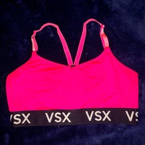 VSX Bright Pink Sports Bra Adjustable straps